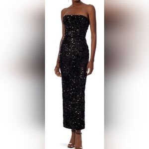 Helsi Leslie Sequin Strapless Gown XS